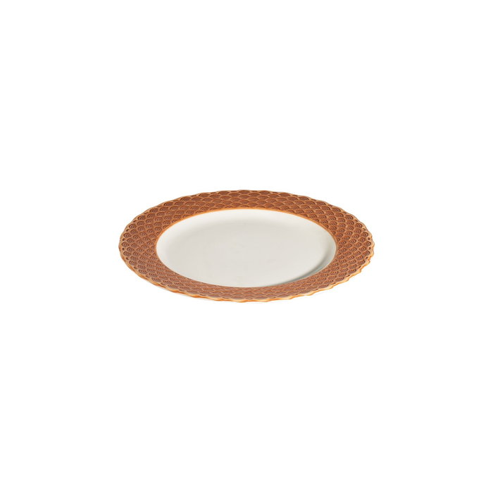 Hermia Orila Costa Juego de Cena de Porcelana 24 Piezas Blanco y Naranja Hermia Orila Costa Juego de Cena de Porcelana 24 Piezas Blanco y Naranja